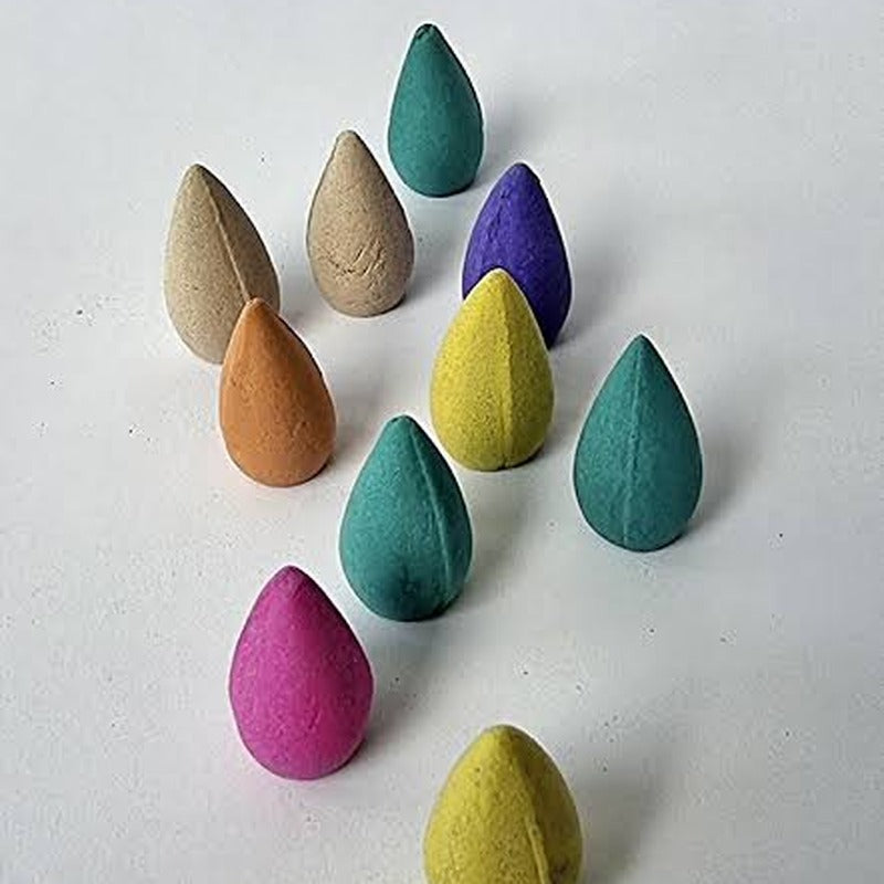 50 conos de incienso surtidos de colores