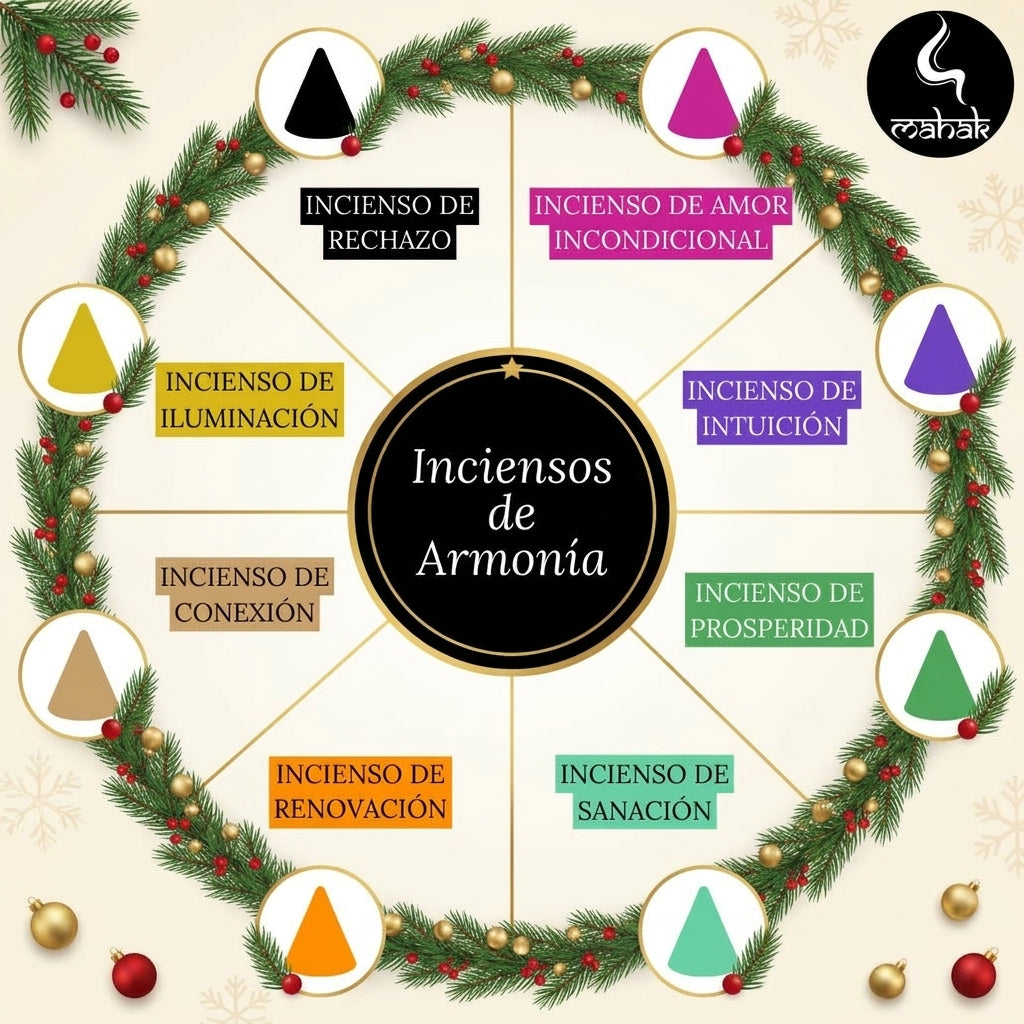 ARBOL DE NAVIDAD + 60 INCIENSOS SURTIDOS + PINZAS