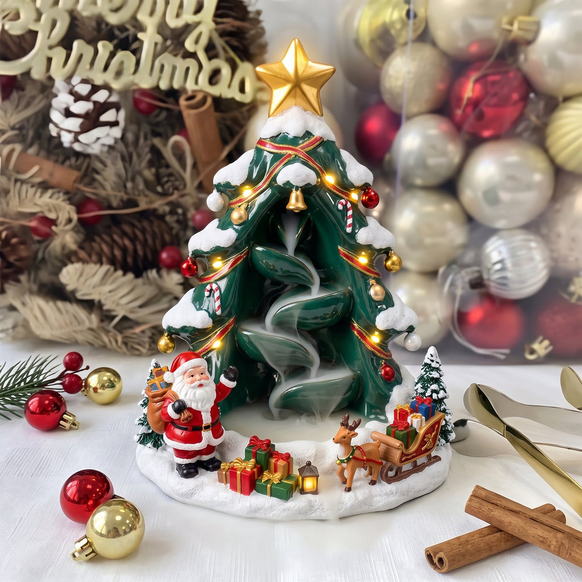 ARBOL DE NAVIDAD + 60 INCIENSOS SURTIDOS + PINZAS
